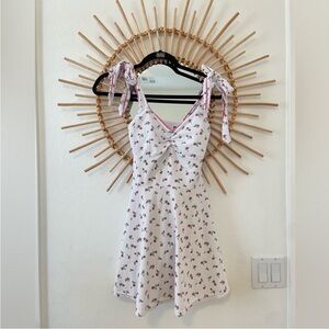 Beach Riot Floral Dress - White and Pink